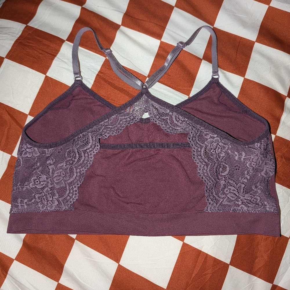 Purple Lace Razorback Bralette - Picture 3 of 4